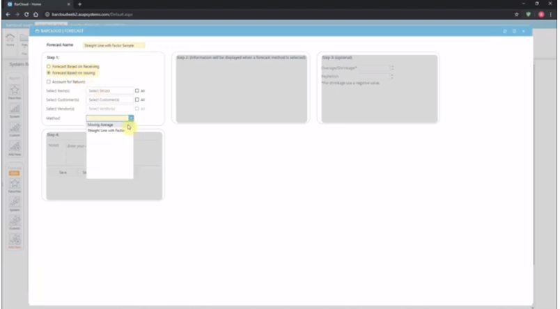 Inventory System Forecasting Feature v089